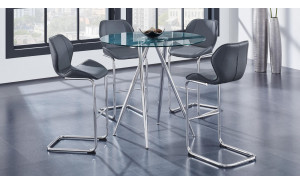 D1503BT + D1446BS - GR Bar Set Glass Global Furniture D1503BT + D1446BS - GR Bar Set Glass Global Furniture