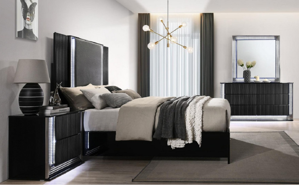 Aspen Bed Black Global Furniture
