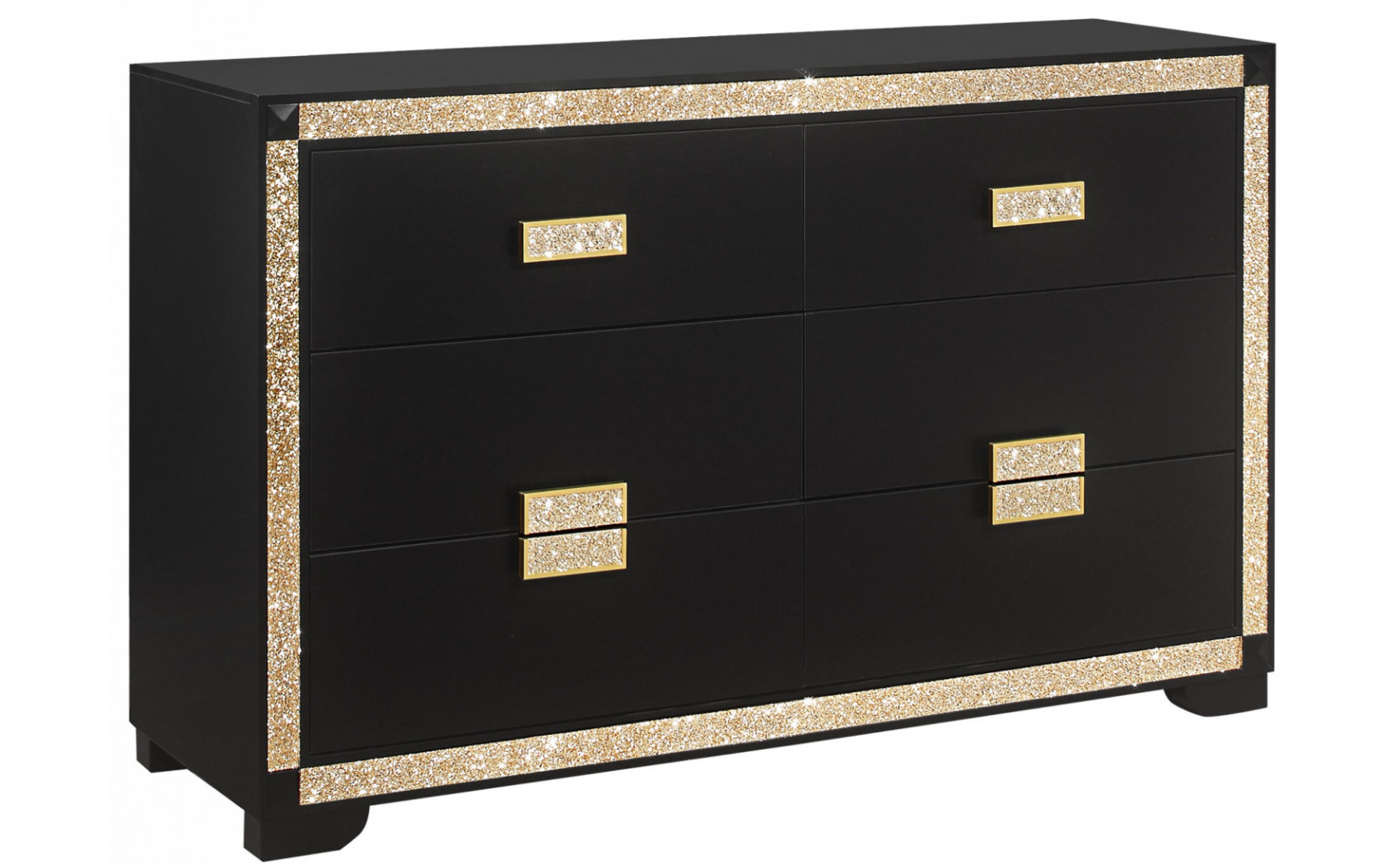 Blake Dresser Black / Gold Global Furniture