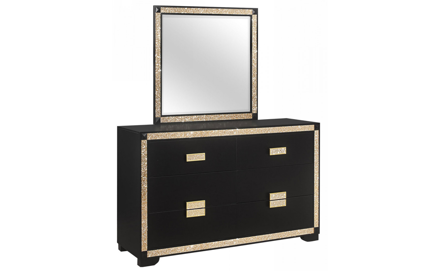 Blake Dresser Black / Gold Global Furniture