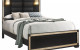 Blake Bed Black / Gold Global Furniture