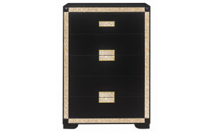 Blake Chest Black / Gold Global Furniture Blake Chest Black / Gold Global Furniture