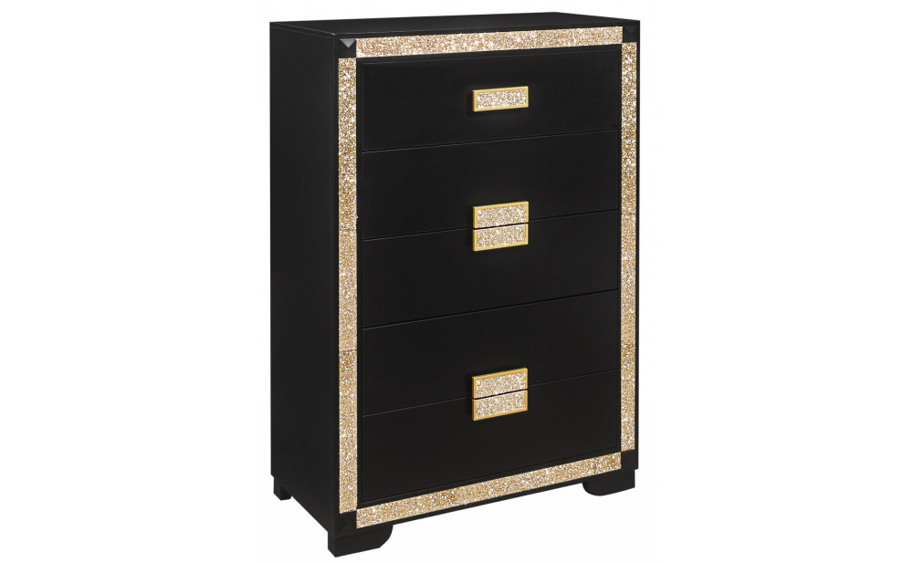 Blake Dresser Black / Gold Global Furniture