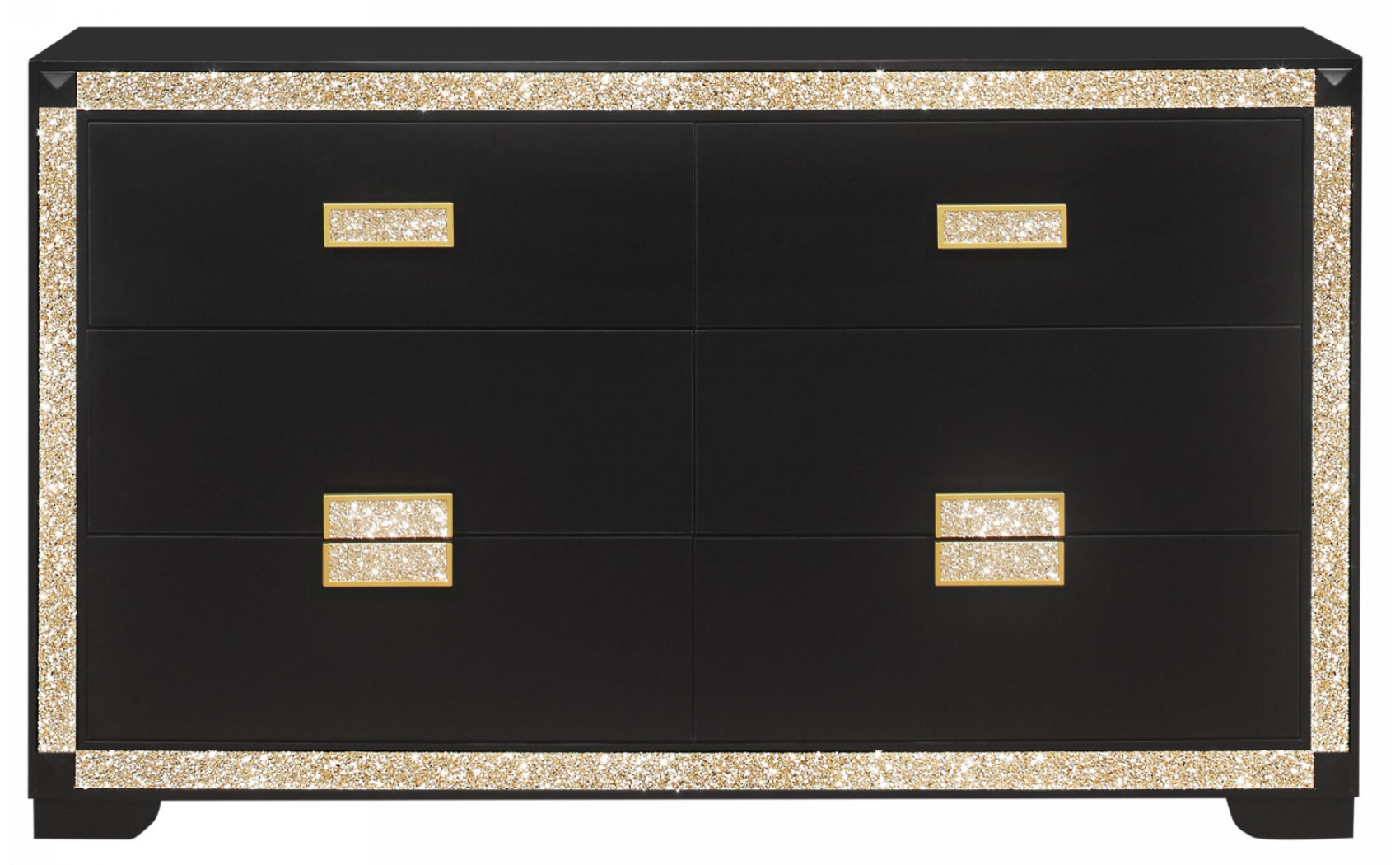 Blake Dresser Black / Gold Global Furniture