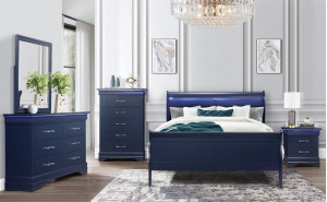Charlie Bedroom Set Blue Global Furniture Charlie Bedroom Set Blue Global Furniture
