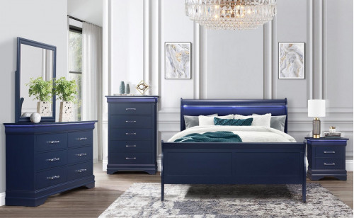 Charlie Bedroom Set Blue Global Furniture Charlie Bedroom Set Blue Global Furniture