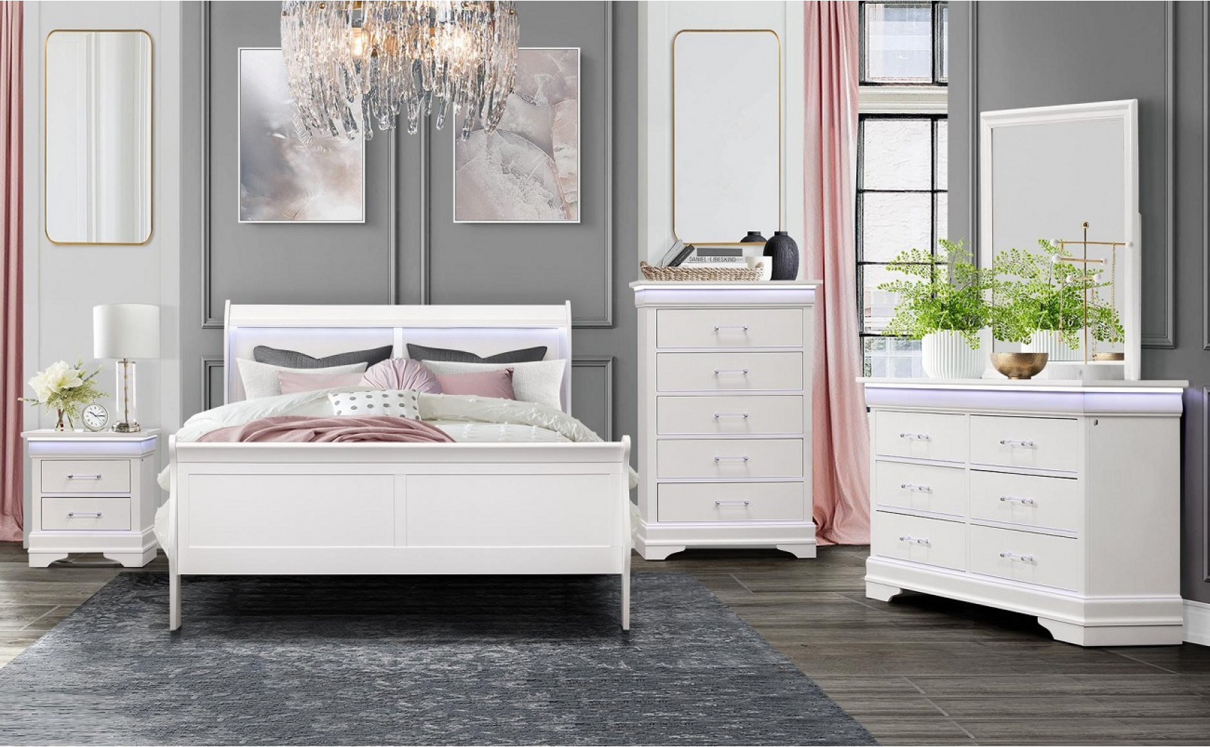 Charlie Dresser White Global Furniture