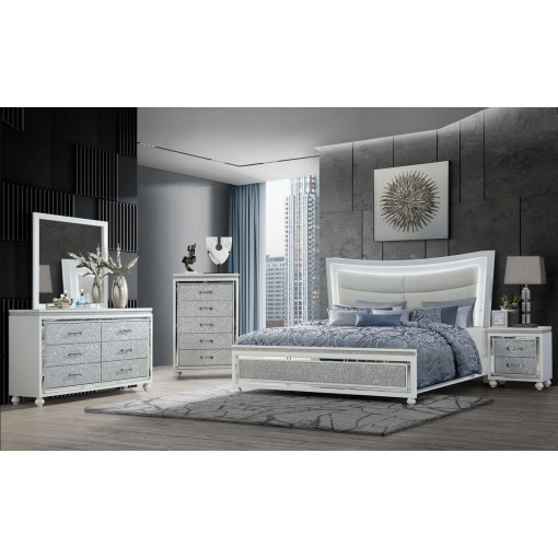 Collete Bedroom Set White Global Furniture