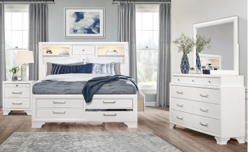Jordyn Bedroom Set White Global Furniture