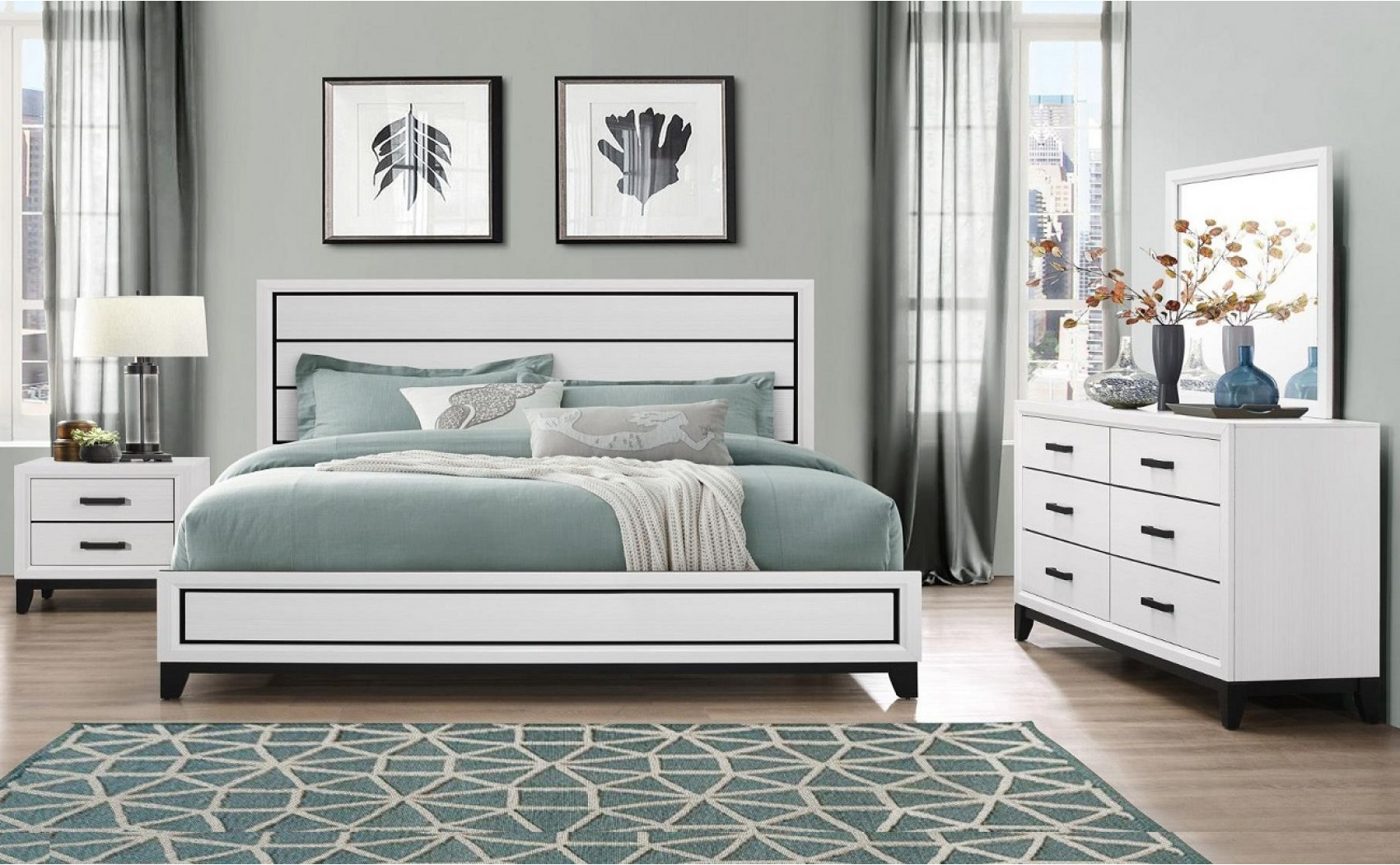 Kate Bed White Global Furniture