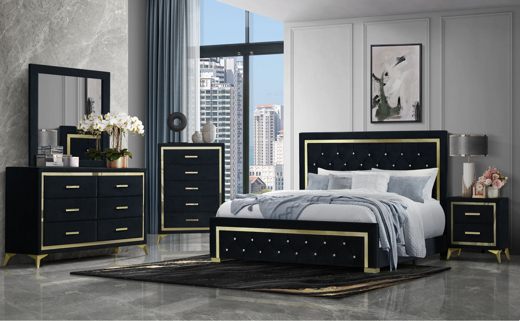 Kingdom Dresser Black Global Furniture