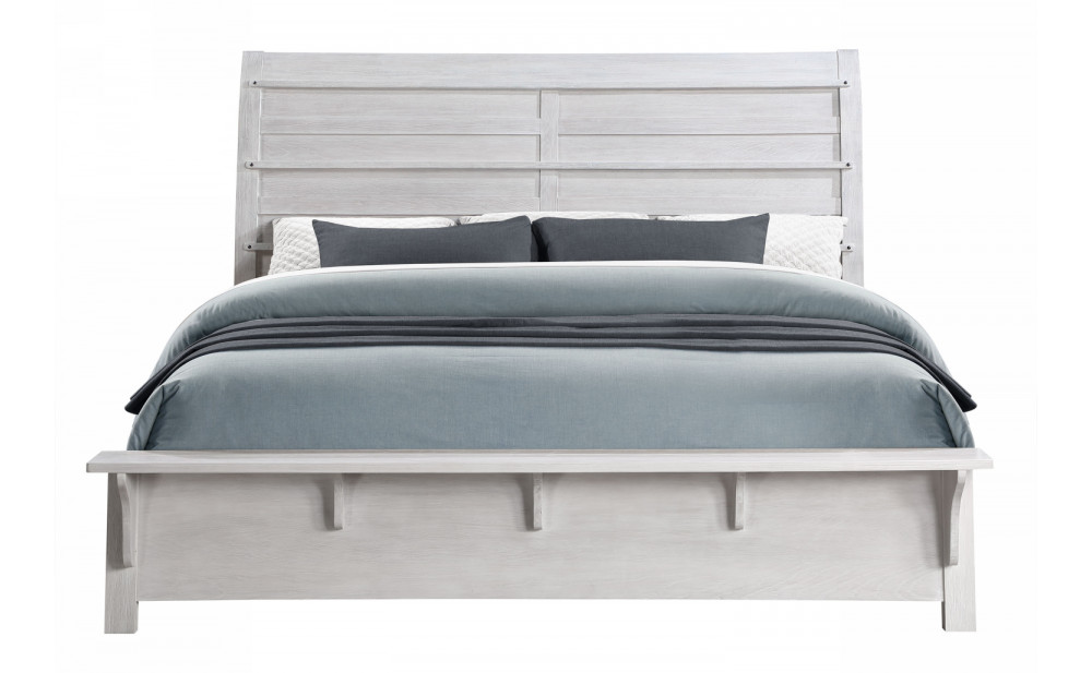 Levi Bed White / Oak Global Furniture