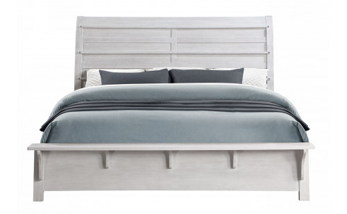 Levi Bed White / Oak Global Furniture Levi Bed White / Oak Global Furniture