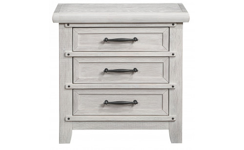 Levi Nightstand White / Oak Global Furniture Levi Nightstand White / Oak Global Furniture