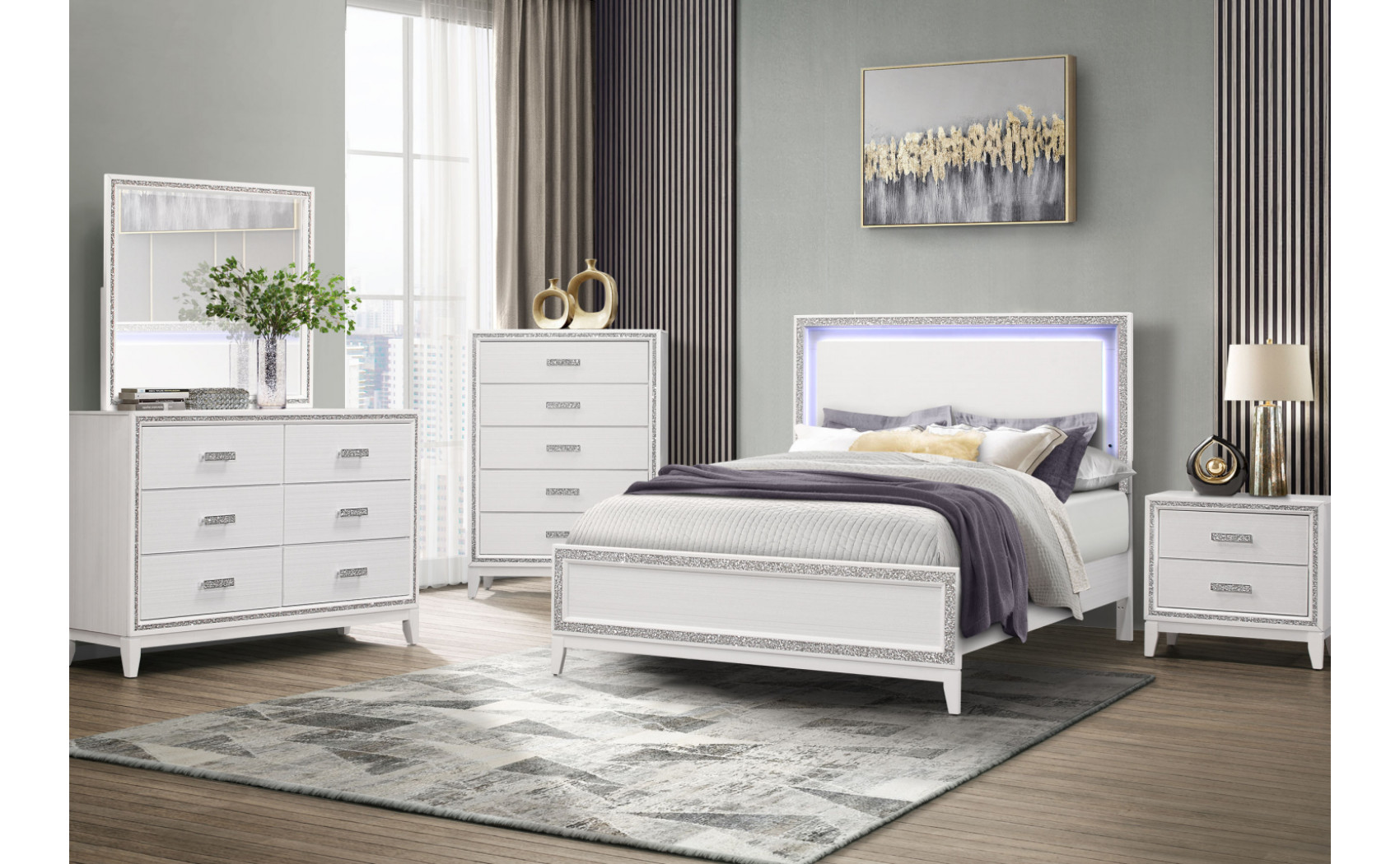 Lily Chest White Global Furniture