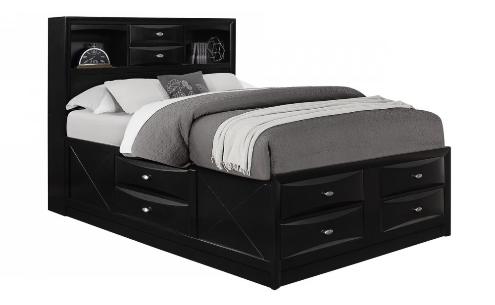 Linda Bed Black Global Furniture