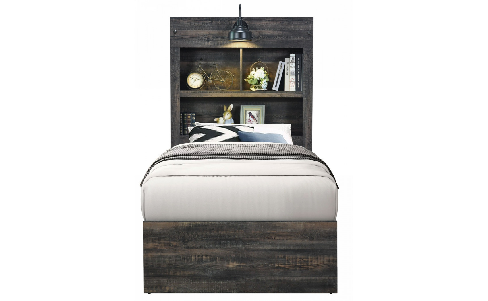 Linwood Bed Dark Oak Global Furniture