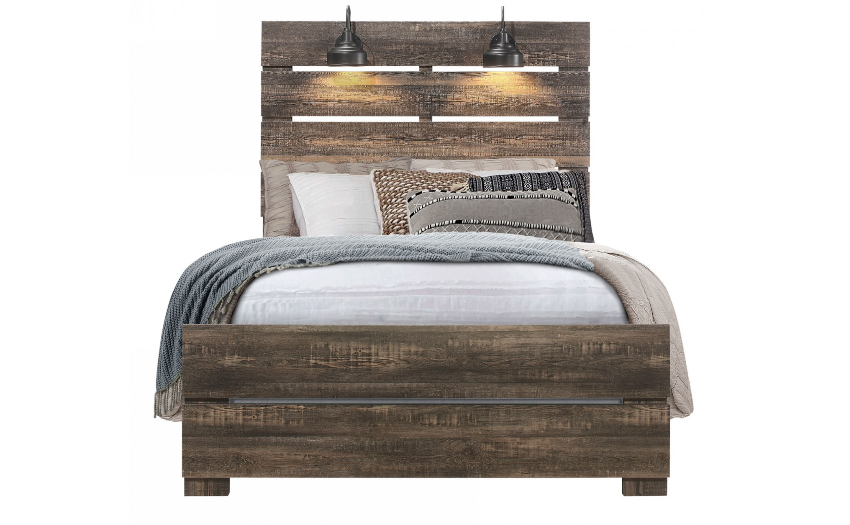 Linwood Bed Dark Oak Global Furniture