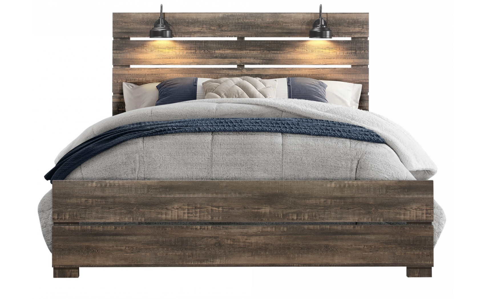 Linwood Bed Dark Oak Global Furniture