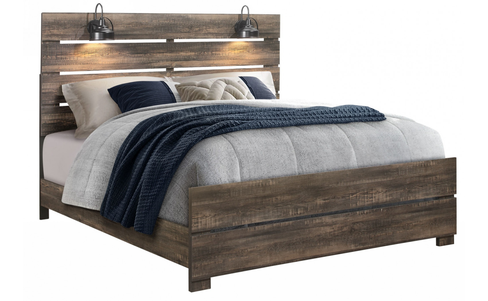 Linwood Bed Dark Oak Global Furniture