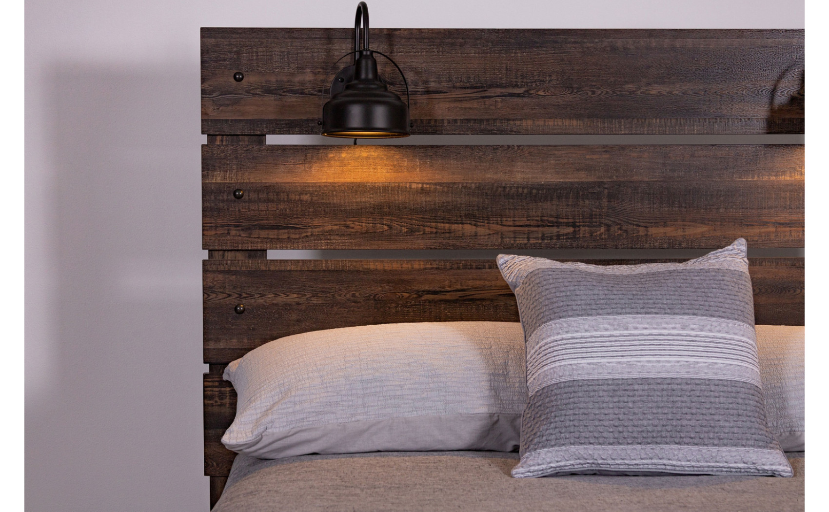 Linwood Bed Dark Oak Global Furniture
