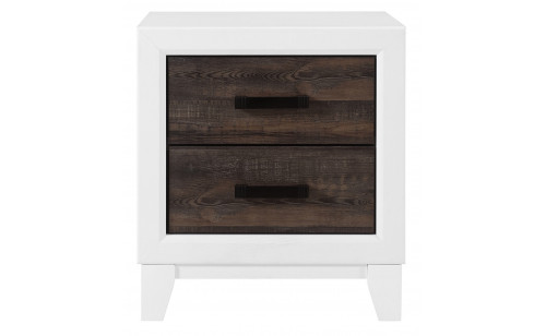 Lisbon Nightstand Oak / White Global Furniture Lisbon Nightstand Oak / White Global Furniture
