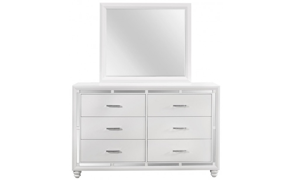 Mackenzie Bedroom Set White / Grey Global Furniture