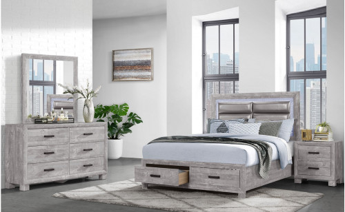 Nolan Bed Light Grey Global Furniture Nolan Bed Light Grey Global Furniture
