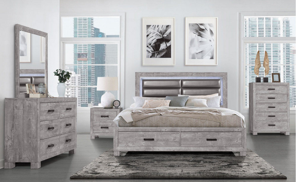 Nolan Chest Light Grey Global Furniture