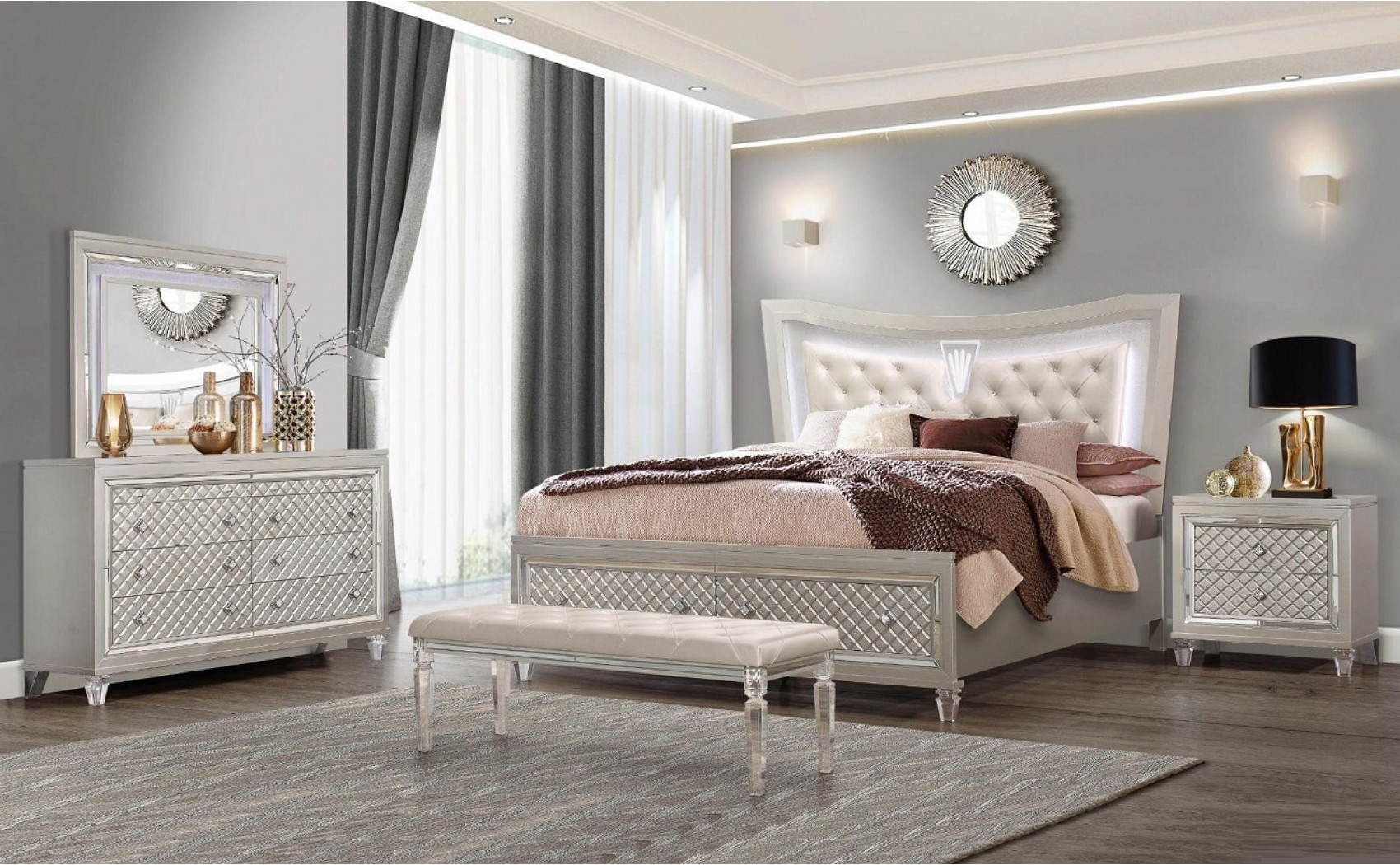Paris Dresser Champagne Global Furniture