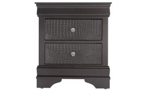Pompei Nightstand Metallic Grey Global Furniture Pompei Nightstand Metallic Grey Global Furniture