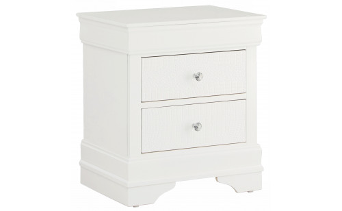 Pompei Nightstand Metallic White Global Furniture Pompei Nightstand Metallic White Global Furniture
