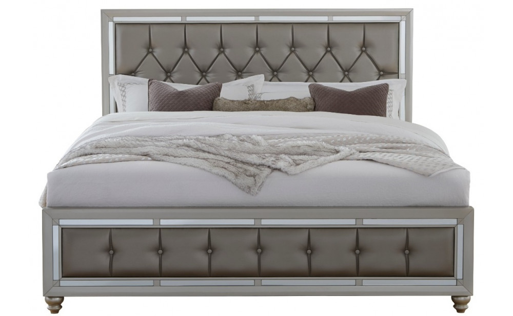 Riley Bed Silver Global Furniture