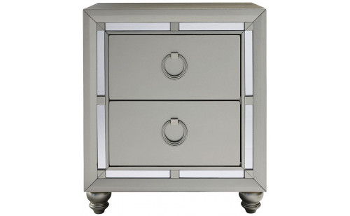 Riley Nightstand Silver Global Furniture Riley Nightstand Silver Global Furniture