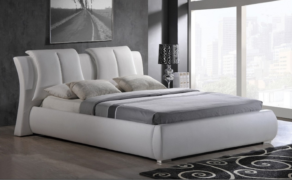 Sharon 8269 Leather Bed White Global Furniture