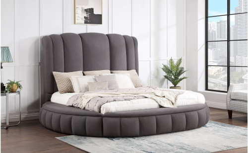 Snow Bed Dark Grey Global Furniture Snow Bed Dark Grey Global Furniture