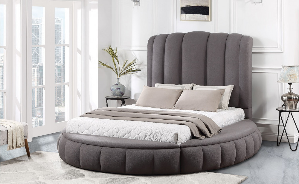 Snow Bed Dark Grey Global Furniture