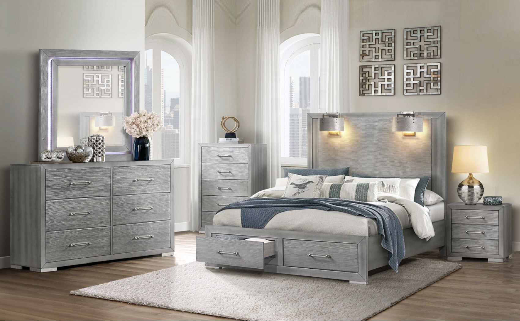 Tiffany Dresser Silver Global Furniture