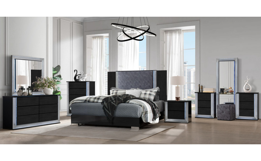 Ylime Bed Black Global Furniture