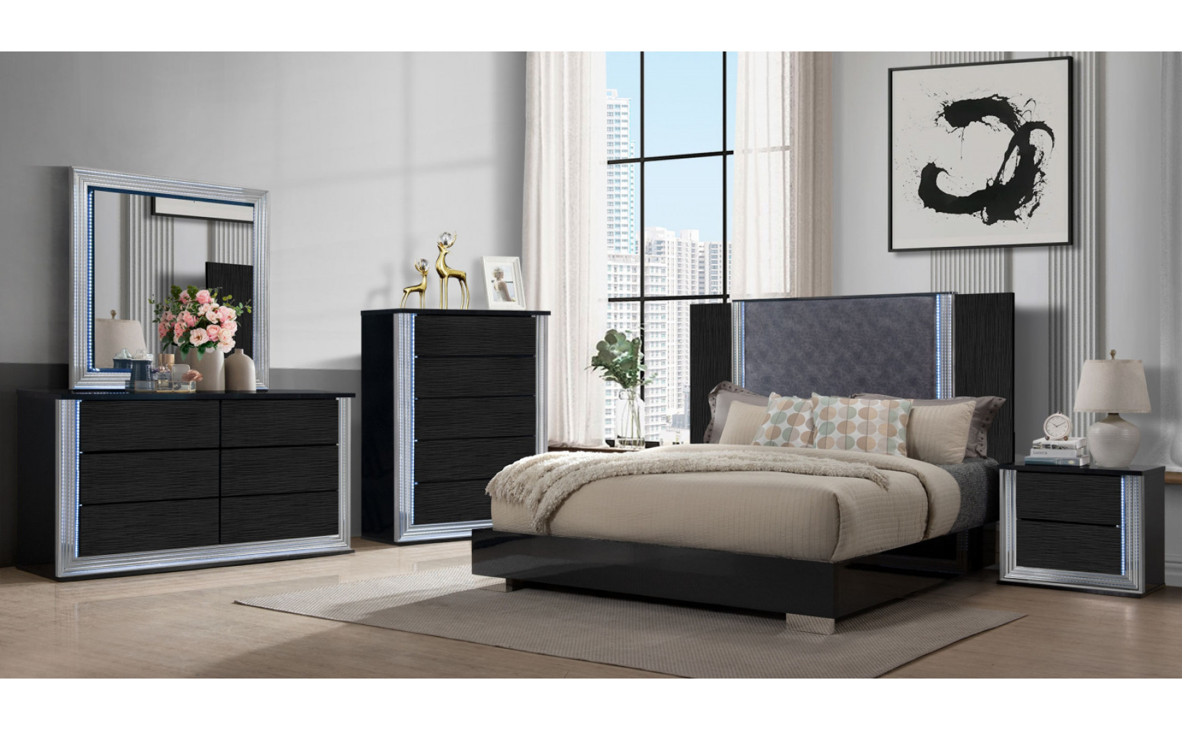 Ylime Chest Black Global Furniture