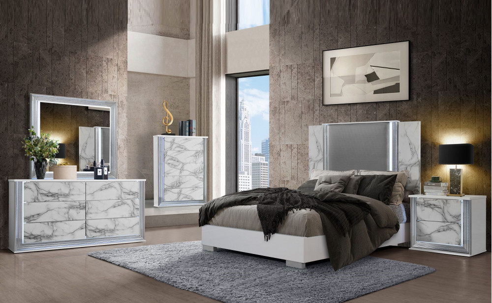 Ylime Casegoods Light Grey / White Global Furniture