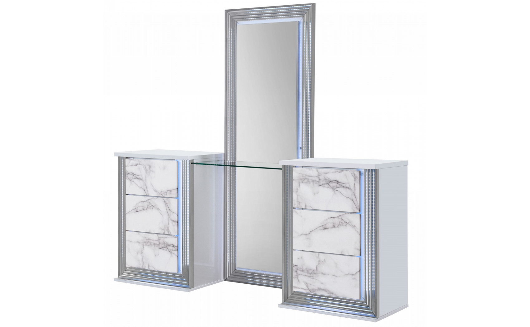 Ylime Vanity Light Grey / White Global Furniture