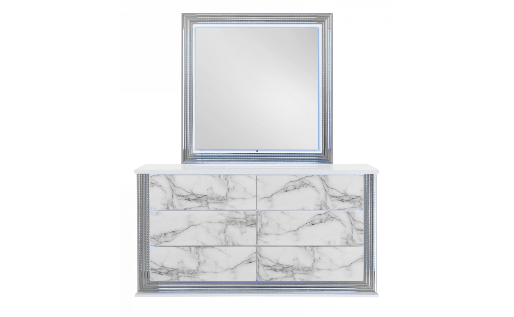 Ylime Vanity Light Grey / White Global Furniture
