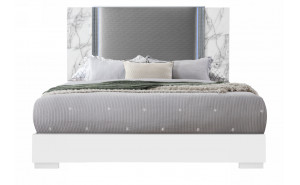 Ylime Bed Light Grey / White Global Furniture Ylime Bed Light Grey / White Global Furniture