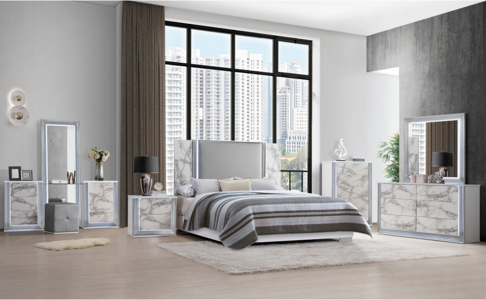 Ylime Vanity Light Grey / White Global Furniture
