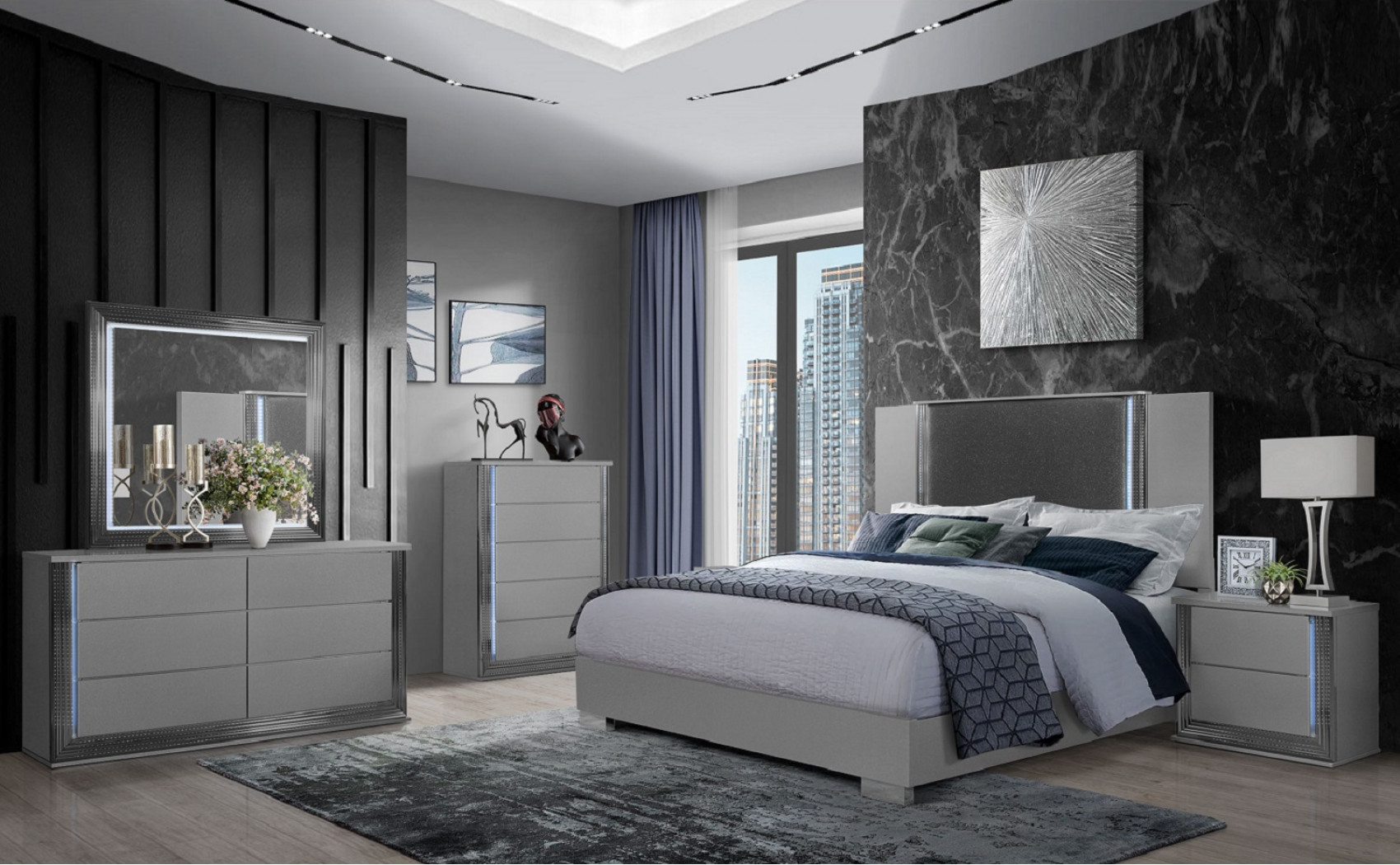 Ylime Vanity Silver Global Furniture