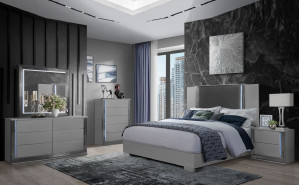 Ylime Bedroom Set Silver Global Furniture Ylime Bedroom Set Silver Global Furniture