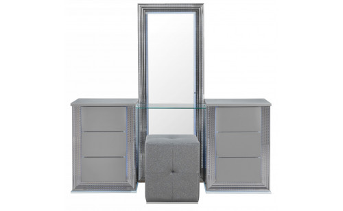 Ylime Vanity Silver Global Furniture Ylime Vanity Silver Global Furniture