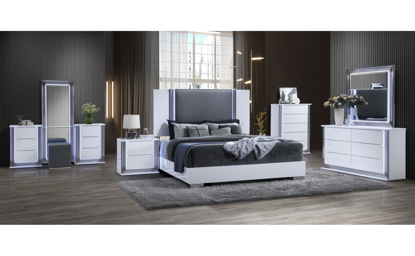 Ylime Vanity White Global Furniture