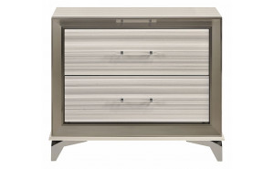 Zambrano Nightstand Light Grey / White Global Furniture Zambrano Nightstand Light Grey / White Global Furniture